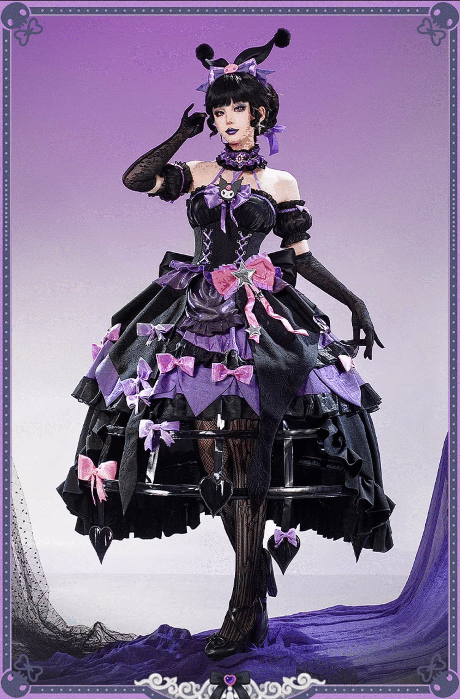 Identity V - Bloody Queen Merry Kuromi Skin Cosplay Costume